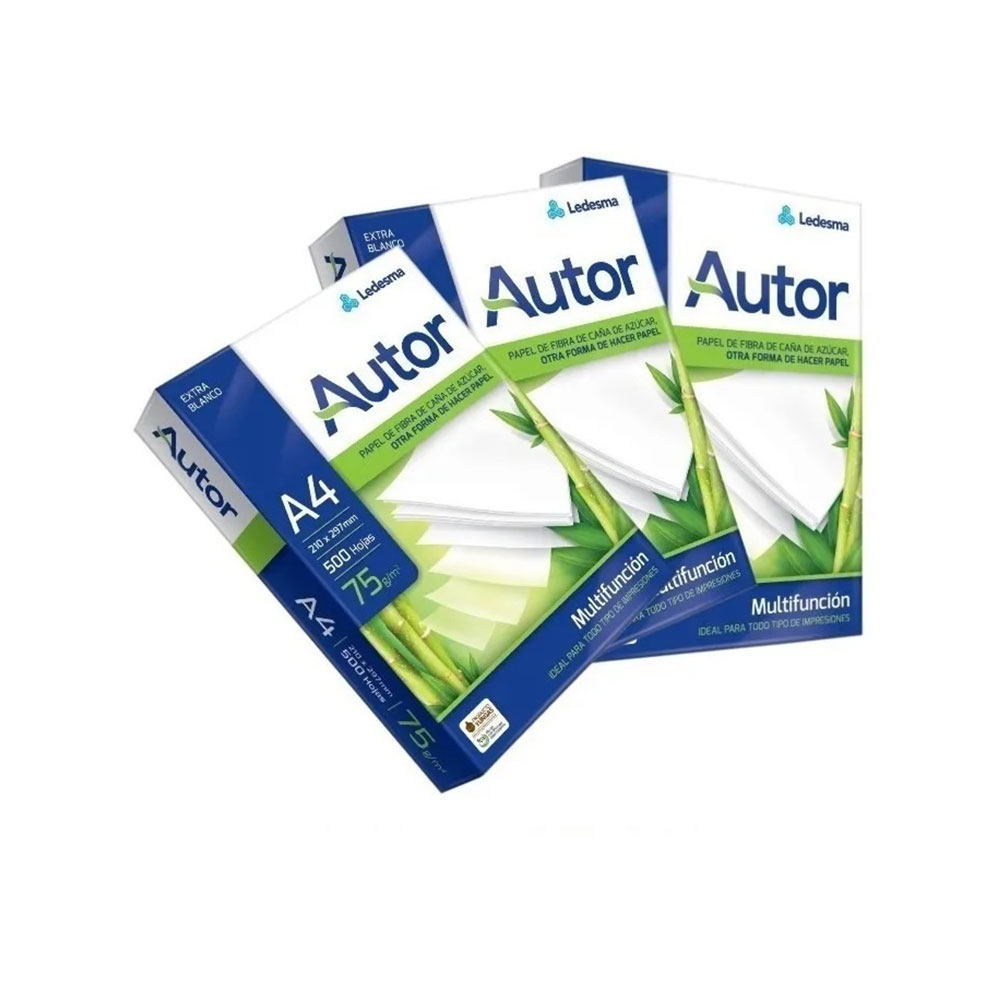 101101 LEDESMA                                                      | RESMAS AUTOR A4 DE 75 GRAMOS - CAJA X 5                                                                                                                                                                                                                   
