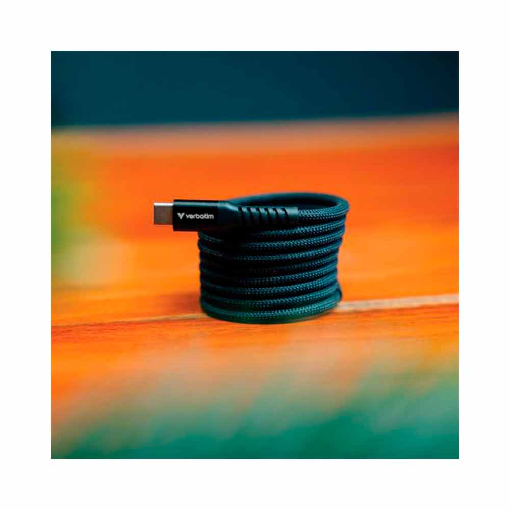 31863 VERBATIM                                                     | CABLE VERBATIM USB C A USB C DE 120MTS AUTOENROLLABLE MAGNETICO NEGRO DE 100W                                                                                                                                                                             
