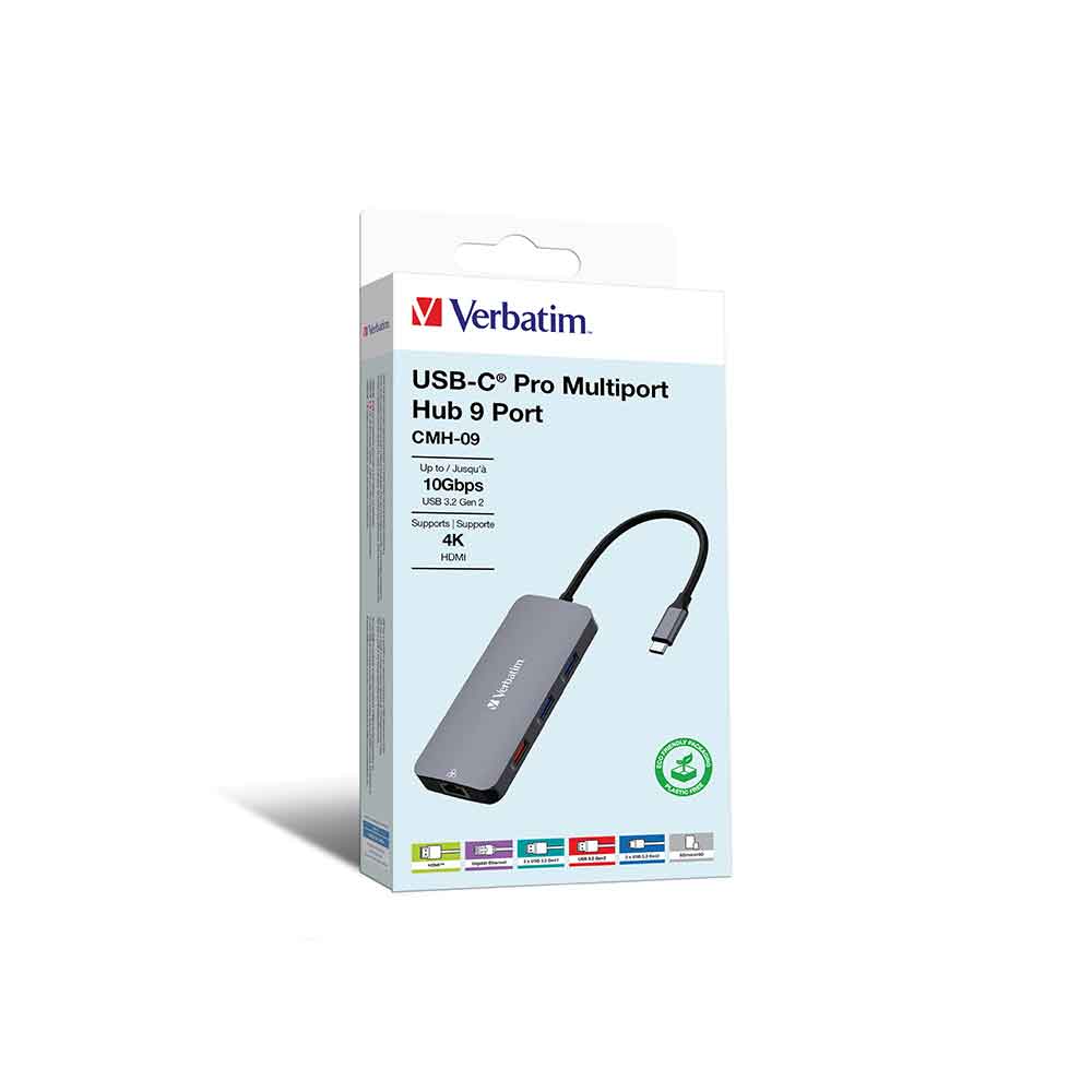 32152 VERBATIM                                                     | HUB MULTIPUERTO USB-C PRO 9 PUERTOS                                                                                                                                                                                                                       