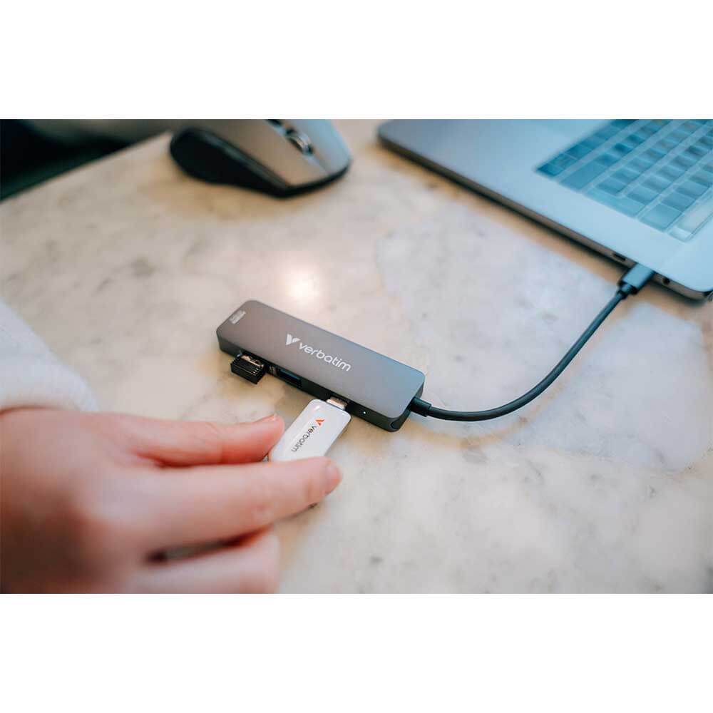 32155 VERBATIM                                                     | HUB VERBATIM ESSENTIALS USB-C DE 4 PUERTOS                                                                                                                                                                                                                