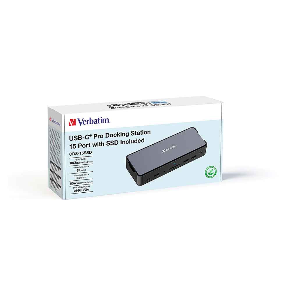32174 VERBATIM                                                     | DOCKING STATION VERBATIM 15 PUERTOS USB-C PRO                                                                                                                                                                                                             