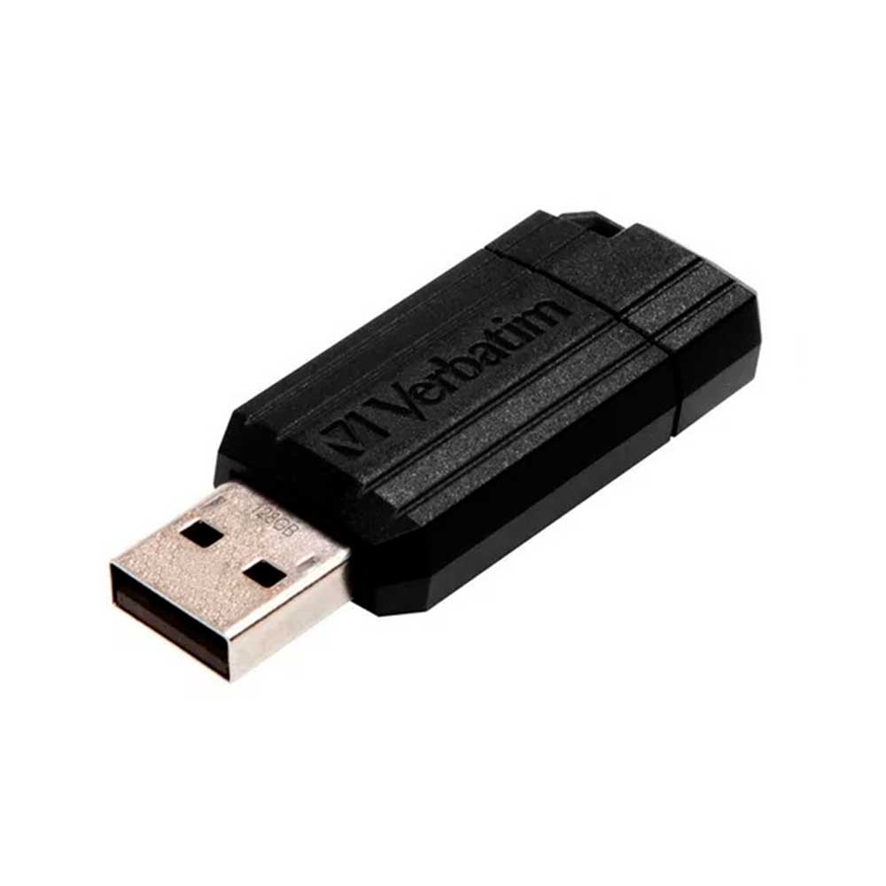 49071 VERBATIM                                                     | PENDRIVE VERBATIM 128GB PINSTRIPE USB 2.0 NEGRO                                                                                                                                                                                                           