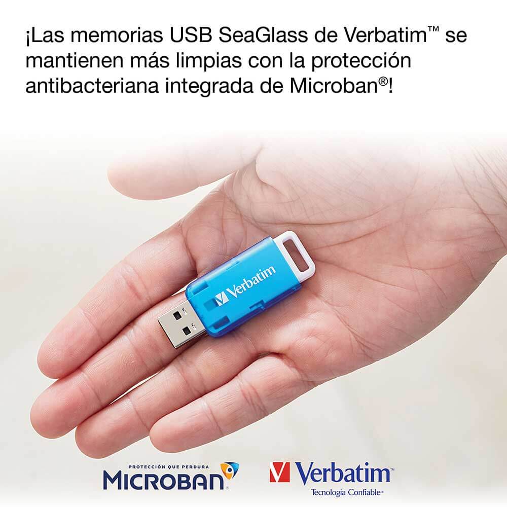 71270 VERBATIM                                                     | MEMORIA FLASH VERBATIM SEAGLASS USB 64GB                                                                                                                                                                                                                  