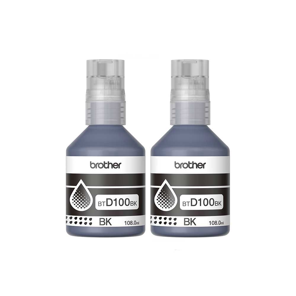 BTD100BK2PKMEX BROTHER                                                      | PACK 2 BOTELLAS DE TINTA NEGRO ULTRA ALT REND 7.500 PAG PARA DCP-T230 / DCP-T430W / DCP T530DW / DCP-T730DW / DCP-T830DW                                                                                                                                  