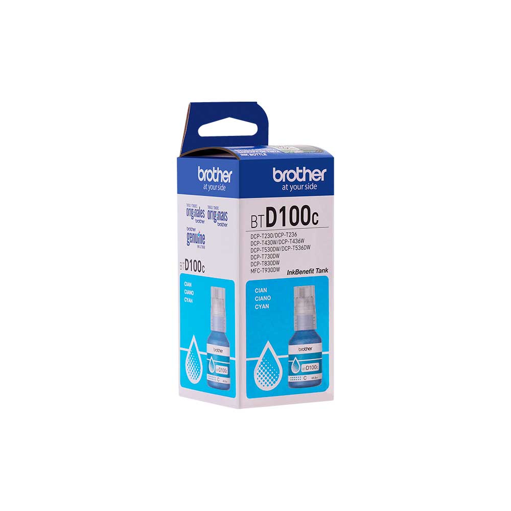 BTD100CMEX BROTHER                                                      | BOTELLA DE TINTA BROTHER CYAN DE ALTO REND  5,000 PÁGINAS PARA DCP-T230 / DCP-T430W / DCP T530DW / DCP-T730DW / DCPT830DW                                                                                                                                 