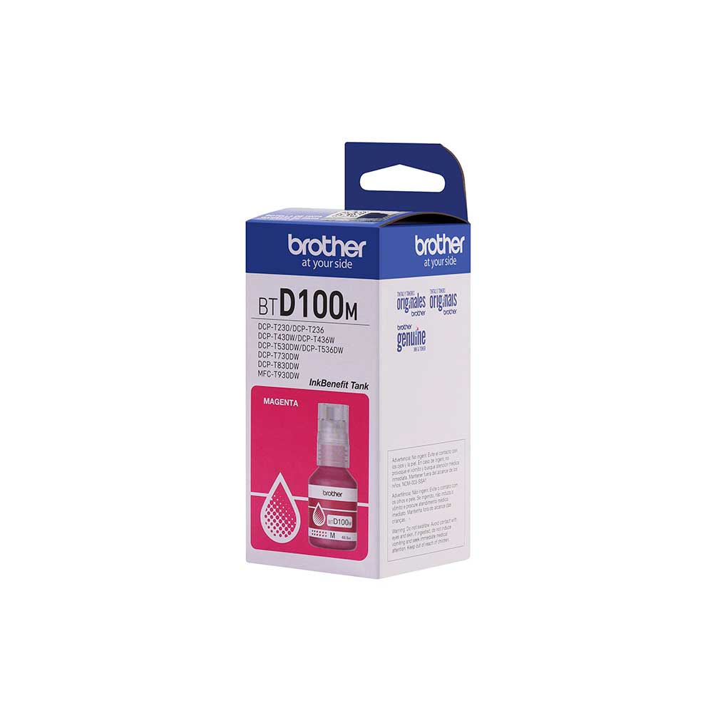 BTD100MMEX BROTHER                                                      | BOTELLA DE TINTA BROTHER MAGENTA ALTO RENDIMIENTO DE 5,000 PÁG DCP-T230 / DCP-T430W / DCP T530DW / DCP-T730DW / DCPT830DW                                                                                                                                 