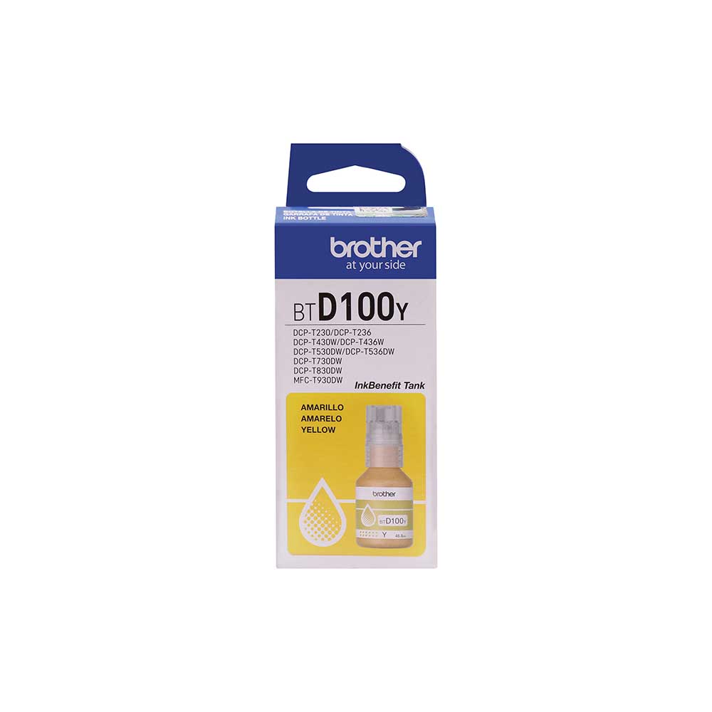 BTD100YMEX BROTHER                                                      | BOTELLA DE TINTA BROTHER YELLOW ALTO REND 5,000 PÁG DCP-T230 / DCP-T430W / DCP T530DW / DCP-T730DW / DCPT830DW                                                                                                                                            