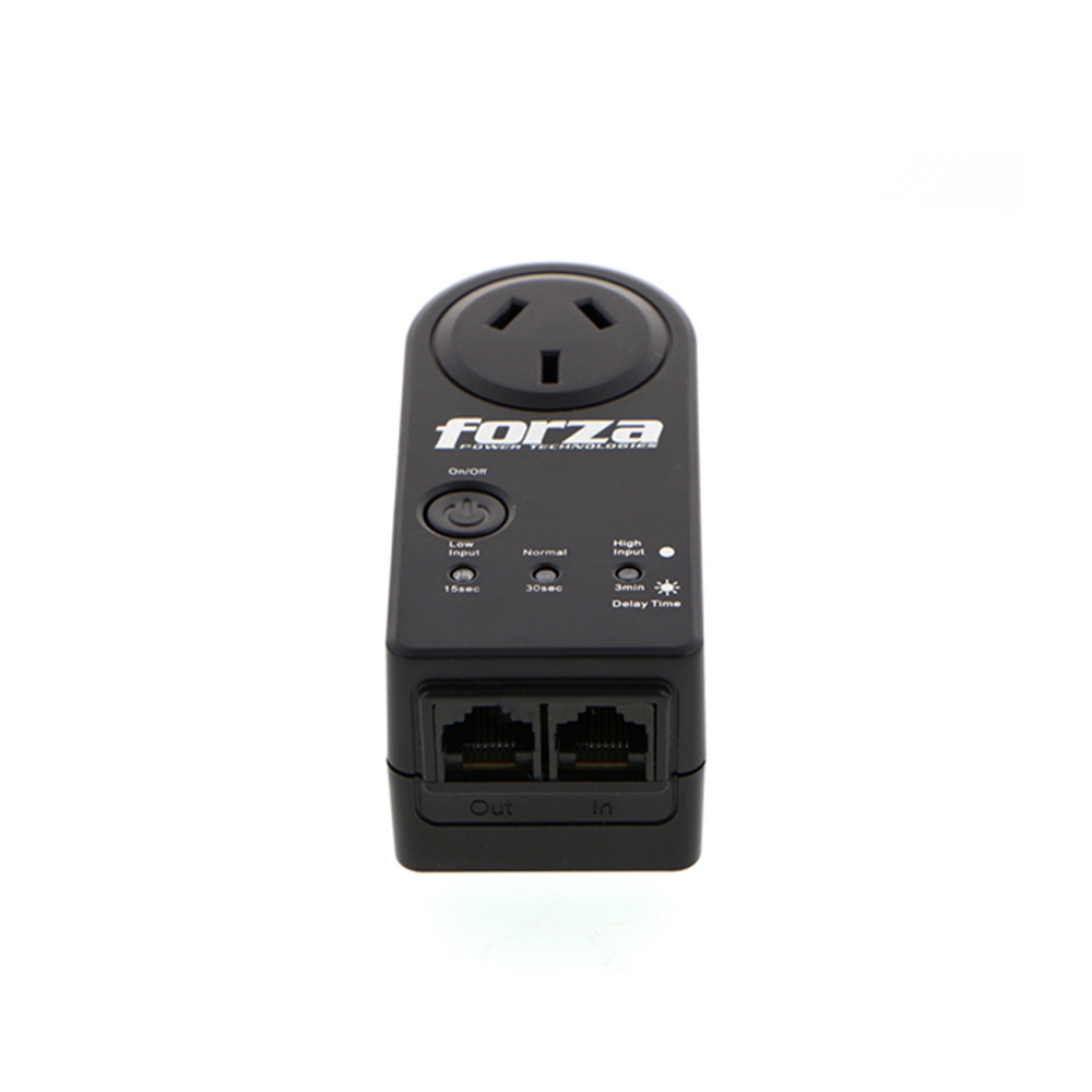 FVP-1202N-A FORZA                                                        | PROTECTOR DE VOLTAJE FORZA FVP-1202N-A 900J/1500W IRAM GIRO DE 350° PLUG RJ45-220V                                                                                                                                                                        