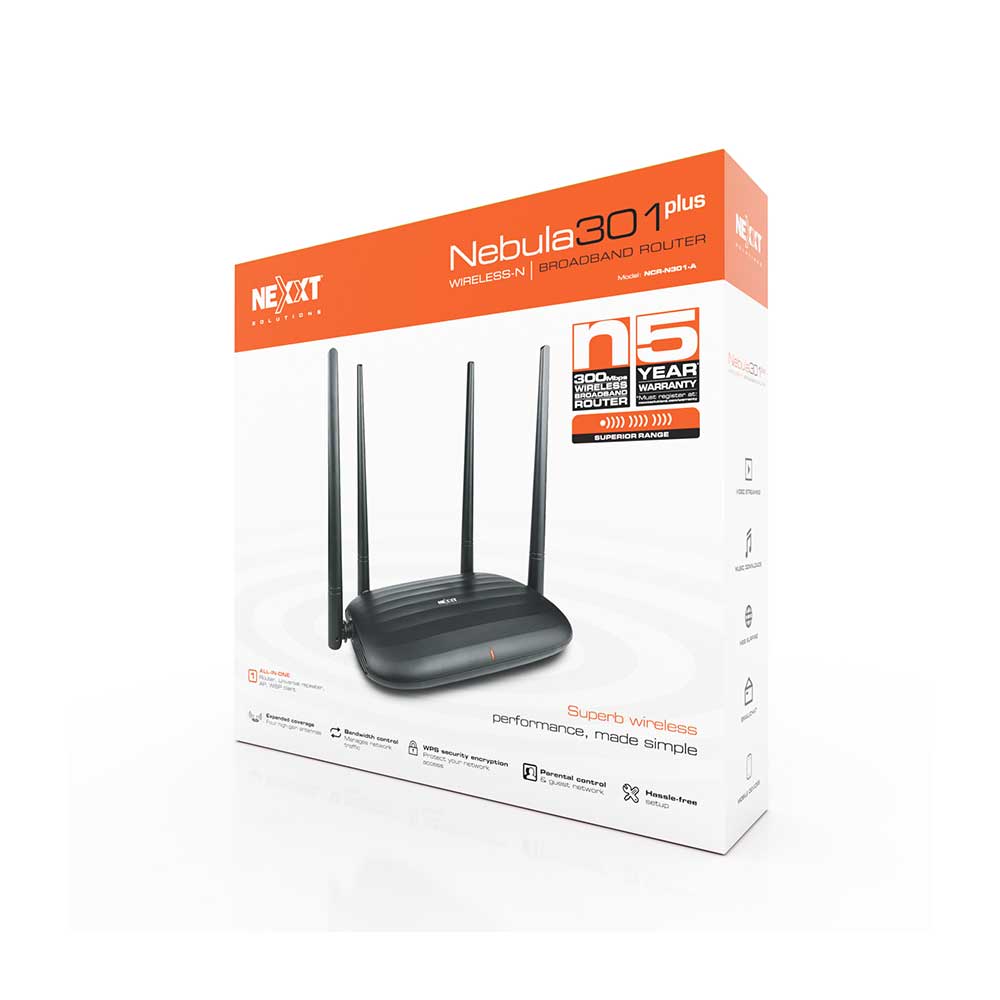 NCR-N301-A NEXXT                                                        | ROUTER NEXXT NEBULA NCR-N301                                                                                                                                                                                                                              