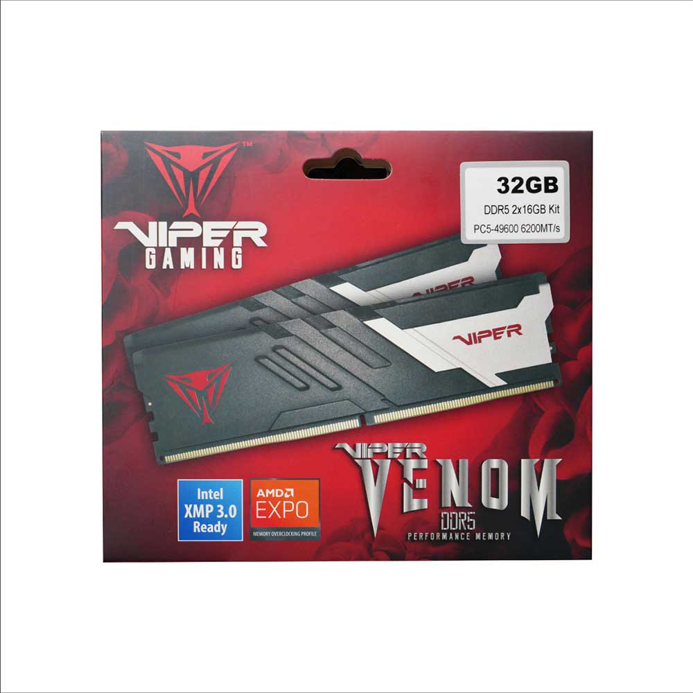 PVVR532G640C32K PATRIOT                                                      | MEMORIAS PATRIOT VIPER VENOM RGB 32GB (2X16GB) 6400MHZ DDR5                                                                                                                                                                                               