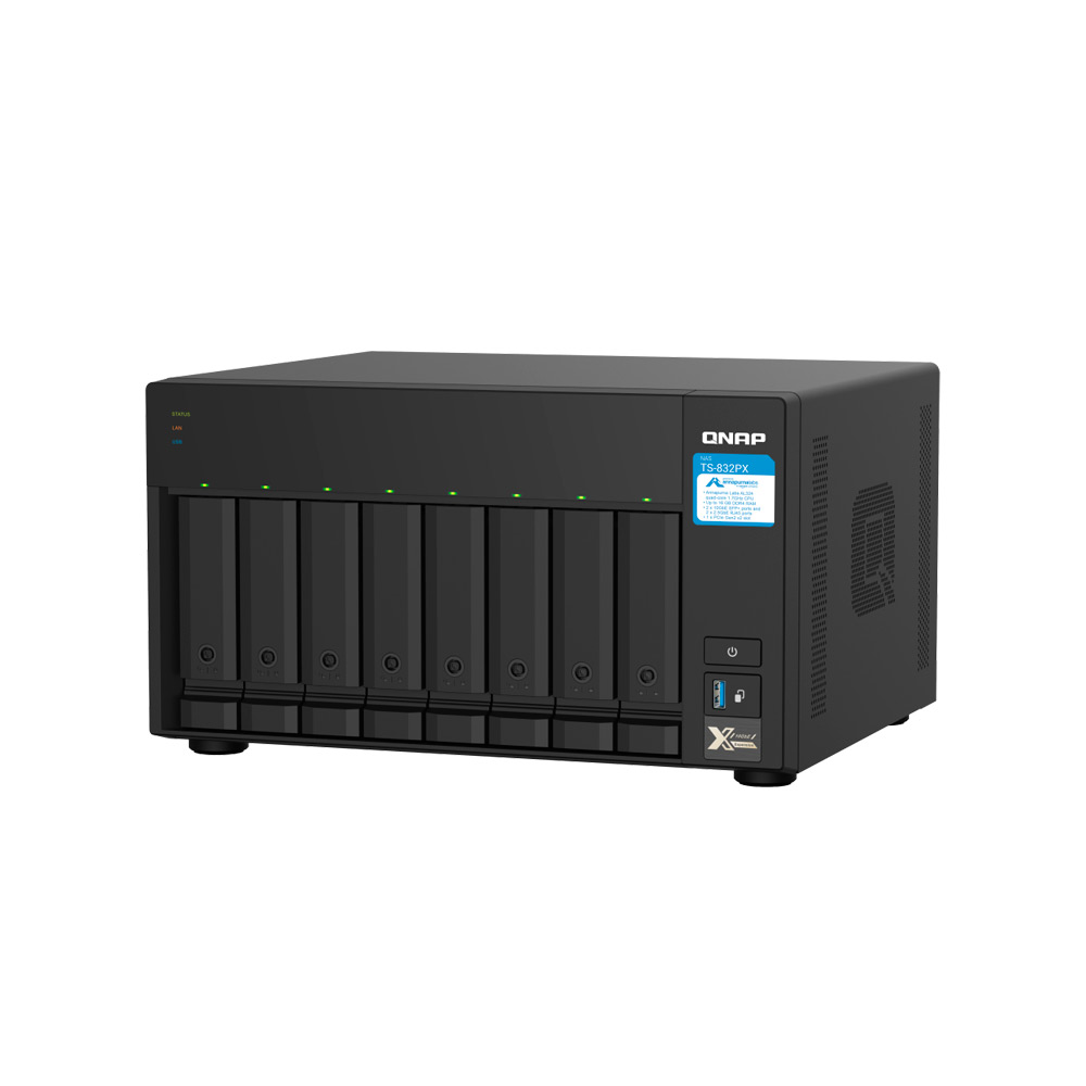 TS-832PX-4G-US QNAP                                                         | NAS QNAP TORRE TS-832PX-4G-US DE 8 BAHIAS QUAD-CORE ARM 4GB RAM 10GBE                                                                                                                                                                                     