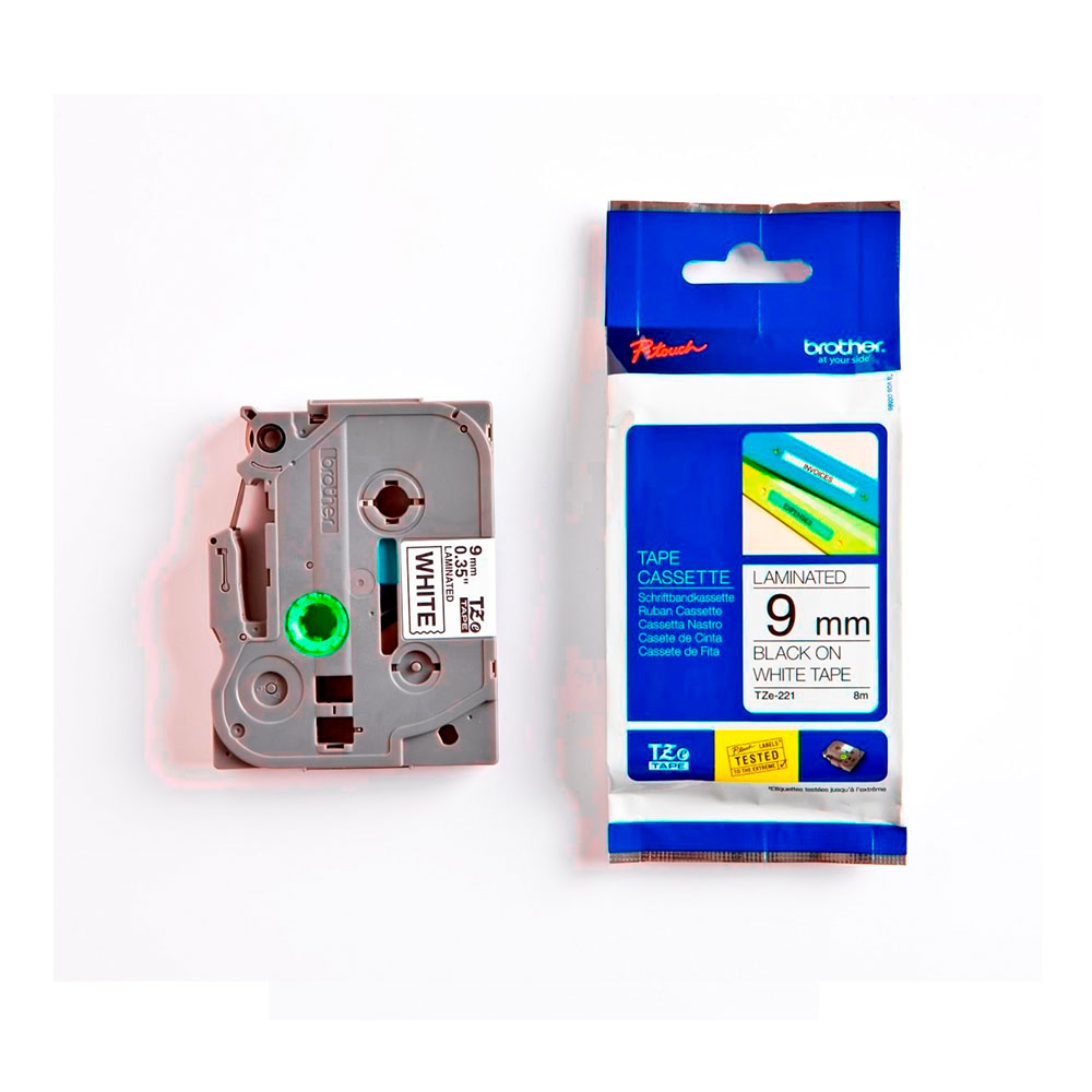 TZE221 BROTHER                                                      | CINTA BROTHER ROTULADORAS NEGRO/BLANCO 9MM                                                                                                                                                                                                                